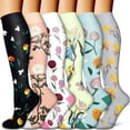 thumbnail image 1 of LOVEVER 6Pairs Compression Socks for Women and Men - Best for Circulation  Running  Athletic  Recover  Nurse  Travel, 1 of 7