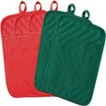 thumbnail image 1 of HAOAN 5 Pcs Supports de Pot pour Cuisine Résistant à la Chaleur Rose Support de Pot en Coton Multifonction Lavable en Machine Gant de Four avec Poche à Boucle pour Cuisson Quotidienne, 1 of 6