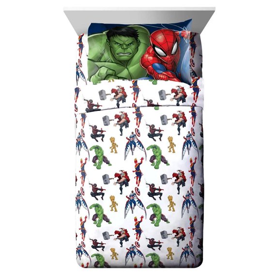 Avengers Kids' 3-Piece Twin Sheet Set, 100% Polyester
