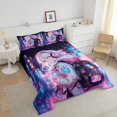 thumbnail image 4 of Erosebridal Anime Girls Bedding Full Comforter Set, Gradient Neon Watercolor Down Comforter, Japanese Style Decor, Reversible, 4 of 7