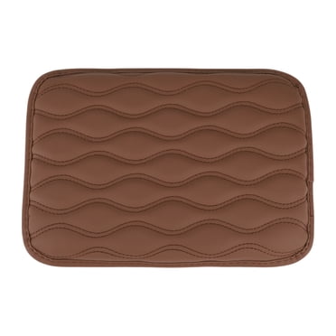 Car Center Console Cover Center Console Cushion 11.81"x8.27"x0.79" Brown PU Leather