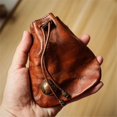 thumbnail image 1 of Simple Retro Storage Bag New Leather Drawstring Coin Purse Small Purses Wallets for Women Man Leather Coin Pouch Change Purse Mini Coin Purse Keychain Wallet Mens Coin Pouch (Brown), 1 of 5