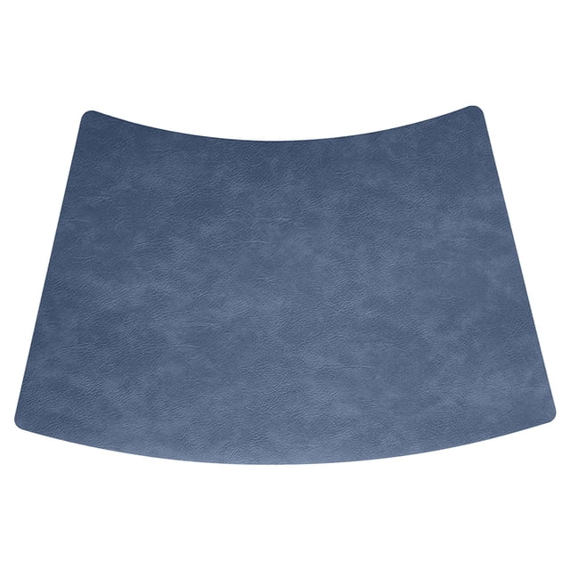 fheaev Hotel Restaurant Placemats Leather Dining Placemats Fan-shaped Western-style Placemats European-style Heat Table Mats Leather Patterned Placemats