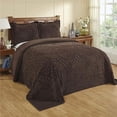 thumbnail image 1 of Better Trends Couvre-Lit en Chenille Rio Multicolore Chocolat Grand Lit 102 x 110 Po, 1 of 3