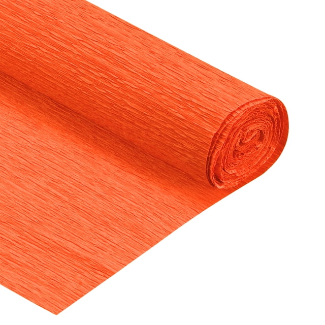 Unique Bargains Crepe Paper Rolls 7.5ft Long 20 Inch Wide, Orange 2 Pack