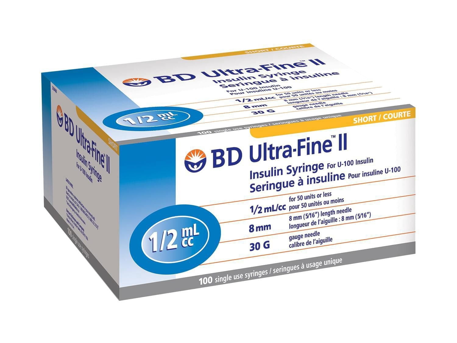 Ultra-Fine 0.5ML 30G 8MM Syringe (5/16")