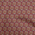 thumbnail image 1 of oneOone Cotton Flex Maroon Fabric Kalamkari Sewing Craft Projects Fabric Prints By Yard 40 Inch Wide, 1 of 5
