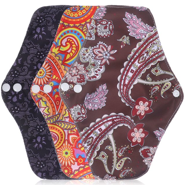 MasteelfCA 3 Pcs Serviettes Menstruelles Réutilisables Serviettes Féminines en Coton Serviettes Hygiéniques Lavables