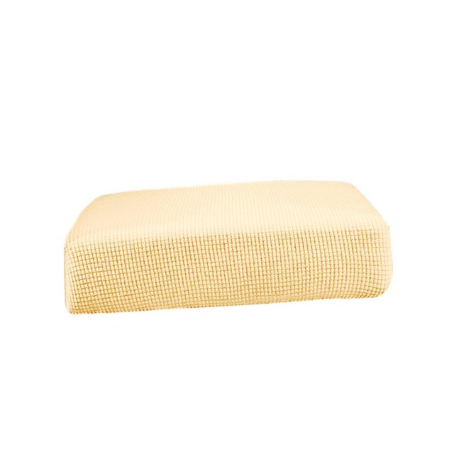 jifeng Stretch Elastic Polyester Chair Sofa Seat Cushion Slipcover Protector Cream_S Cream_Size S