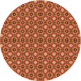thumbnail image 1 of Ahgly Tapis de Zone Carré Orange Transitionnel Lavable en Machine, 3 Pieds Carré, 1 of 7