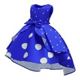 thumbnail image 2 of Liquidation d'Économies d'Hiver! PEZHADA Robe d'Hiver pour Fillette pour Tout-Petit, Style Explosion Vêtements pour Enfants Robe pour Fille à Pois Rétro Robe de Princesse pour Enfants Robe de Performance de Noël Bleu 2-3 Ans, 2 of 6