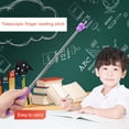 thumbnail image 2 of Pointeur d'Enseignant Rétractable Coloré Poignée Antidérapante Design de Doigt Tige Télescopique en Acier Inoxydable Guidage Multifonctionnel Long Pointeur d'Enseignement Pointeur pour Tableau Blanc Fournitures Scolaires, 2 of 7