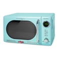 thumbnail image 1 of Nostalgia Four à Micro-Ondes Rétro Compact de Comptoir, 0,7 Pi3 700 Watts avec Écran Numérique DEL, Verrouillage pour Enfants, Intérieur Facile à Nettoyer, Aqua, 1 of 15