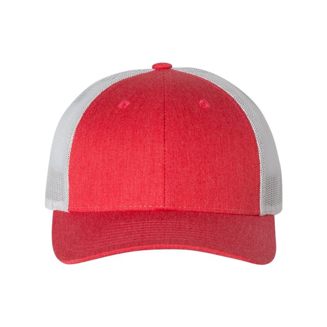 Richardson Casquette Camionneur Low Pro, M-L, Rouge Chiné-Argent