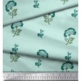 thumbnail image 2 of Soimoi Cotton Voile Fabric Leaves & Floral Block Decor Fabric Printed Yard 42 Inch Wide, 2 of 3
