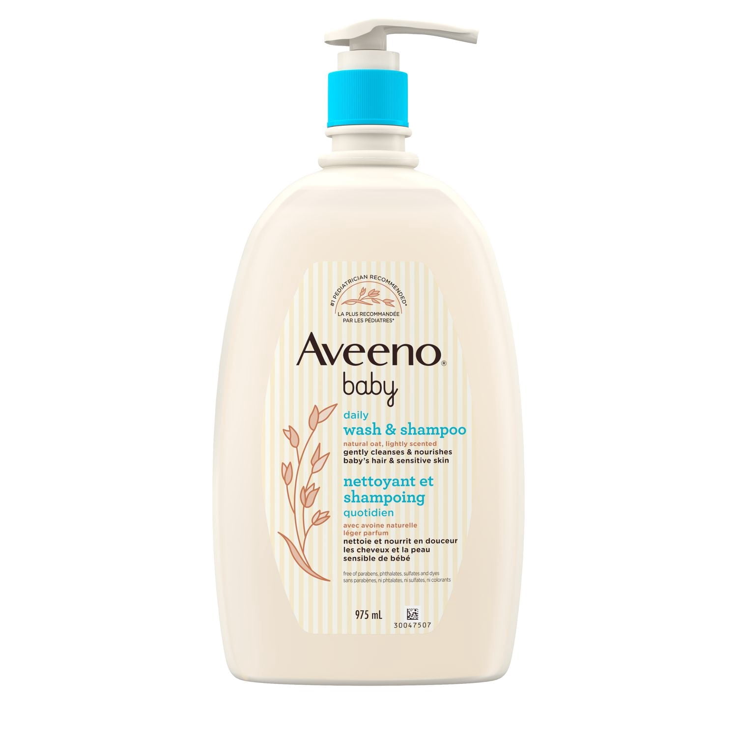 Aveeno Baby Daily Wash & Shampoo baby’s hair & Sensitive Skin Cleanser with Natural Oat - Paraben Free & Phthalate Free, sulfates-free and dye-free