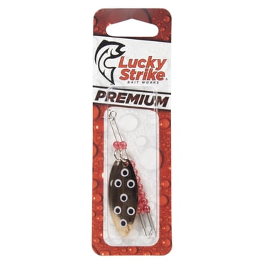 Lucky Strike Baitworks #4 Cuivre et Noir à Points Feuille de Saule Tournant - Pack de 2 - Cuillère de Pêche