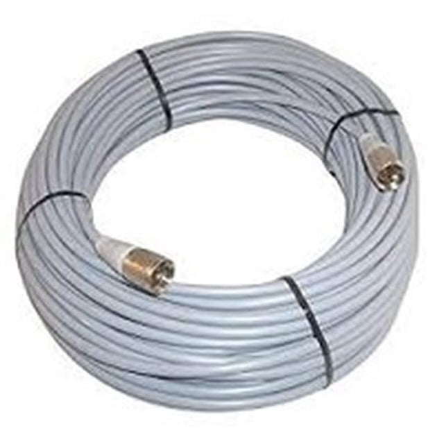 Câble Coaxial RG8x PL-PL de 12 Pi Pré-Découpé, Gris