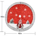 thumbnail image 3 of Jupe de Sapin de Noël Ornement Rouge Tapis de Sapin de Noël Doux avec Flocon de Neige 50 % de Réduction, Poupée Sans Visage et Motif de Sapin de Noël Ornement Fête 48 Pouces, 3 of 7