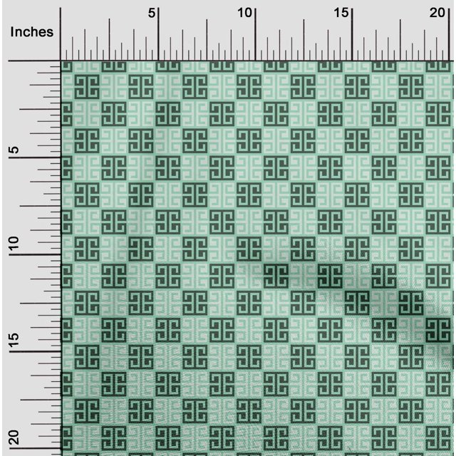 oneOone Cotton Flex Fabric Greek Key Geometric Printed Craft Fabric BTY 40 Inches Wide