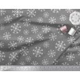 thumbnail image 3 of Soimoi Gray polyester Crepe Fabric Snow Flakes Floral Fabric Prints By Yard 42 Inch Wide, 3 of 5