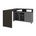 thumbnail image 1 of Bestar Equinox 56W L-Shaped Desk in deep grey & slate, 1 of 7