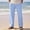 Style2-Light Blue mens pants, variant on Mceream Chino Linen Pants for Men Wide Leg Elastic Waist Pants Breathable Plain Beach Trousers Ropa Gym Hombre Green XL