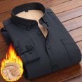 thumbnail image 1 of Ceisia Men's Fleece-Lined Long-Sleeve Button-Down Shirt Multi-Solid for Winter Warmth Gift, 1 of 6