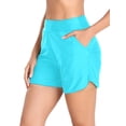 thumbnail image 3 of RELLECIGA Shorts de Bain Taille Haute pour Femmes avec Poches Protection Solaire UV, 3 of 6
