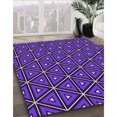 thumbnail image 3 of Ahgly Company Tapis d'Intérieur Lavable en Machine Carré Transitionnel Indigo Violet, 3 Pieds Carré, 3 of 7