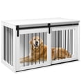 thumbnail image 1 of PawHut 46.5" Dog Crate Furniture for Extra Large Dogs, White, 1 of 10