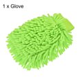 thumbnail image 3 of Unique Bargains Large Double-Side Microfiber Soft Chenille Dusting Wash Mitten Light Green, 3 of 5