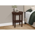 thumbnail image 3 of Monarch Specialties  Table D'appoint, 2 Niveaux, Bout, Table D'appoint, Rond, Table De Nuit, Chambre À Coucher, Lampe, Placage Brun, Transitionnel, 3 of 4