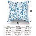 thumbnail image 5 of Light Blue Grey Leopard Print Pillow Covers 16X16 Inch Watercolor Grey Cheetah Decorative Pillow Cases Animal Square Throw Pillow Case Set of 2 Home Decor For Sofa Living Room Bedroom Bed Cushion, 5 of 5