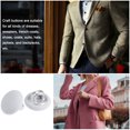 thumbnail image 5 of Unique Bargains 10pcs 16L Fabric Cloth Covered Button 10mm Round Metal Shank Sewing Buttons for Suits Dress Blouses, White, 5 of 5