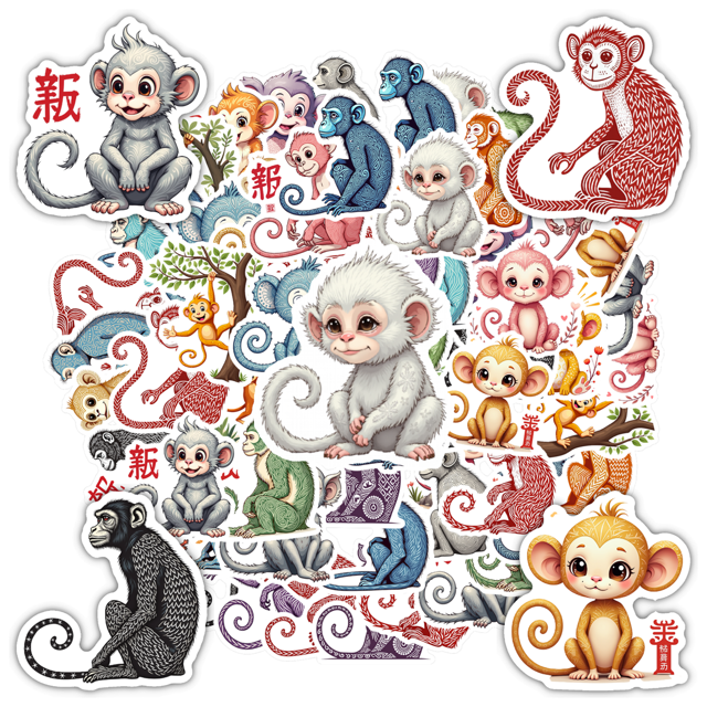 Cute Stickers Stationery Stickers Cartoon Kids Stickers Animal Stickers for Phones Laptops Suitcases