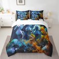thumbnail image 2 of YST 3D Seahorse Bedding 7-Piece Ocean Animal Printed Comforter Set, Full Size, Navy Blue, 2 of 4