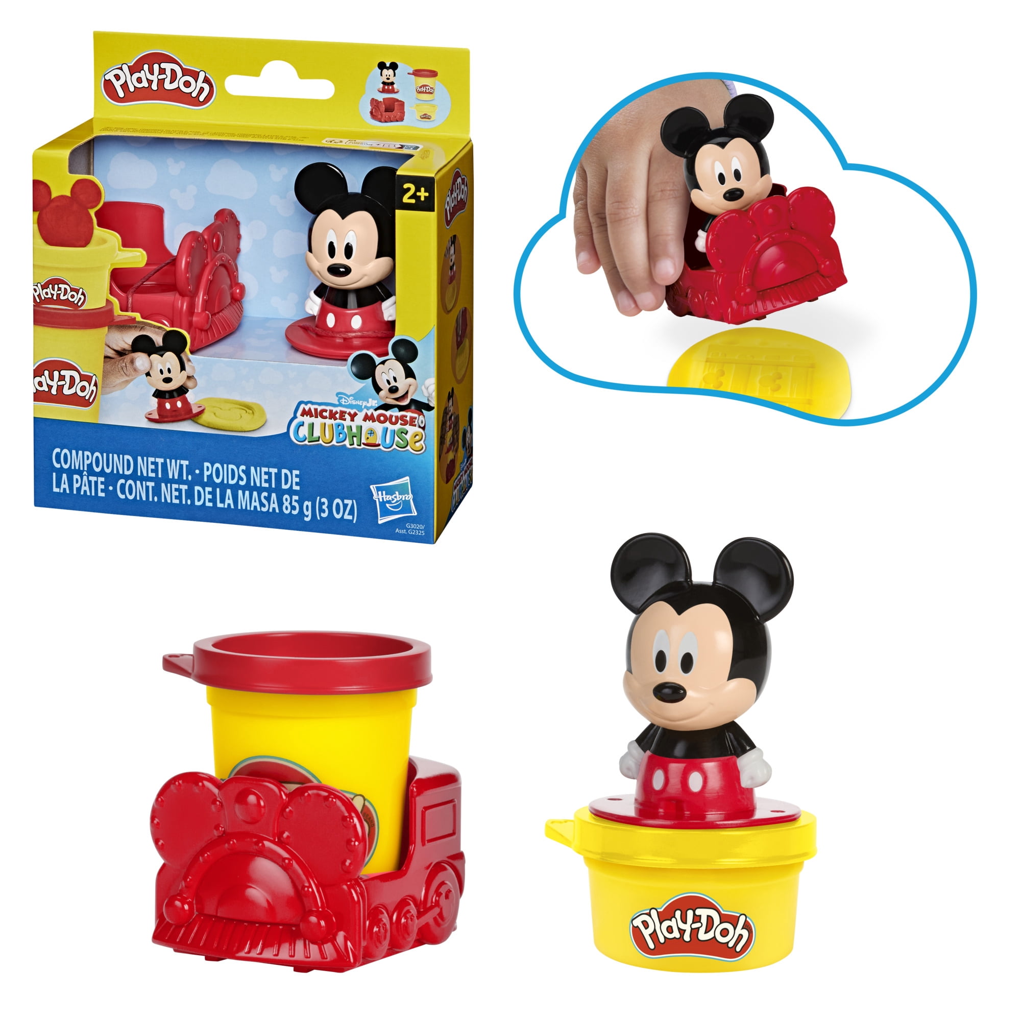 Play-Doh Disney Junior Créations au tampon Mickey Mouse, coffret de pâte à modeler