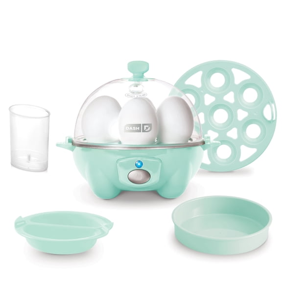Dash Rapid Egg Cooker: 7 Egg Capacity Electric Egg Cooker for Hard Boiled Eggs, Poached Eggs, Scrambled Eggs, or Omelets with Auto Shut Off Feature, Aqua