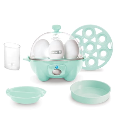 Dash Rapid Egg Cooker: 7 Egg Capacity Electric Egg Cooker for Hard Boiled Eggs, Poached Eggs, Scrambled Eggs, or Omelets with Auto Shut Off Feature, Aqua