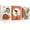 Red Terracotta, variant on Santorini Canvas Wall Art 3 Panel Wall Art Blue Ocean Beach Décor for Bedroom, Living Room Coastal Wall Art Picture Painting Romantic Vacation Style Print,11.8"x15.8" (30cmx40cm)
