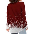 thumbnail image 3 of Hauts de Noël pour Femmes Haut à Imprimé de Noël pour Femmes Col Rond Manches Raglan Manches Longues Haut à Manches avec Passe-Pouce Hauts de Noël pour Femmes, 3 of 5