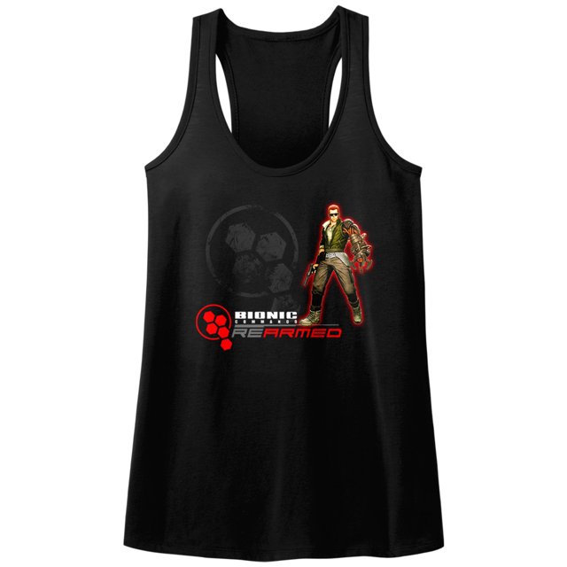 Bionic Commando Arcade Video Game Mechanical Robot Rearmed Womens Tank Top Tee