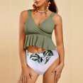 thumbnail image 1 of TIMIFIS Maillot de Bain Bikini Taille Haute pour Femme, Imprimé Floral, à Nouer, Deux Pièces, 1 of 7