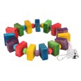 thumbnail image 2 of Wooden Bird Swing Perch, Easy To Install Bird Wooden Blocks Swing Colorful Natural Safe  For Birds For Parrots, 2 of 8