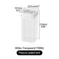 thumbnail image 3 of Bigersell Push Top Food Storage Containers, Airtight Kitchen Cereal Containers Storage for Pantry Organization Stackable One Button Opening Dry Food Containers Flour and Sugar Containers C One Size, 3 of 4