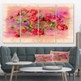 thumbnail image 1 of Roses Pastel Chalk Illustration - Floral Art Canvas Print, 1 of 4