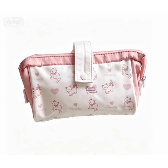 Jotiva Trousse à Crayons en Toile à Imprimé de Chien Kawaii, Grande Capacité, Organisateur de Stylos à Grand Ouverture pour Étudiants Universitaires et Rangement de Maquillage
