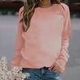 thumbnail image 1 of Liquidation à 50 % Chandail Surdimensionné pour Femmes 2023 Mode Décontractée Manches Longues Col Rond Chandail pour Dames Hauts Blouse, 1 of 4