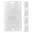 thumbnail image 1 of 5pcs Plastic ID Badge Holder with Side Insert Transparent Design Clear Hard Plastic ID Card Badge Holder for Easy Identification for Office School Conferences Events, 1 of 9